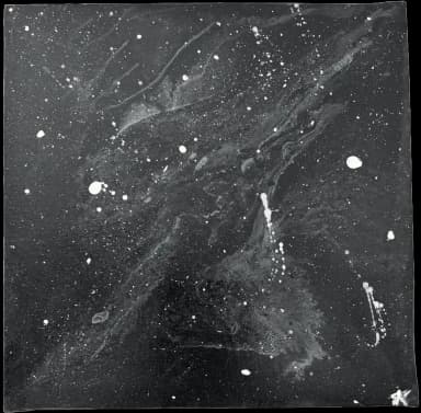 Night sky, black with white stars