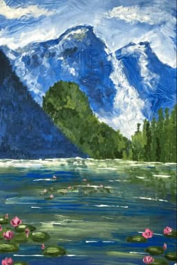 Mountains and lake