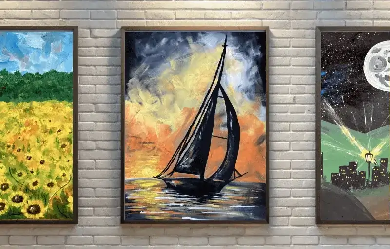 Wall art. Acrylic dolphin. Sunset